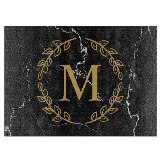 Schwarzer Marmor Schneidebrett (Vorderseite)