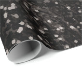 Schwarzer Marmor/Schwarzer Glitzer Geschenkpapier (Rolleneckpunkt)