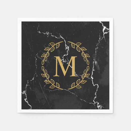 Schwarzer Marmor Serviette (Vorderseite)