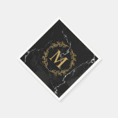 Schwarzer Marmor Serviette (Ecke)