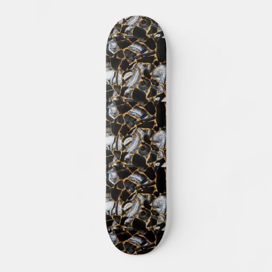 Schwarzer Marmor Skateboard (Vorderseite)