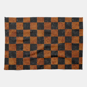 SCHWARZER MARMOR SQUARE1 U. BROWN-MARMOR KÜCHENTUCH