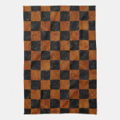 SCHWARZER MARMOR SQUARE1 U. BROWN-MARMOR KÜCHENTUCH (Vertikal)