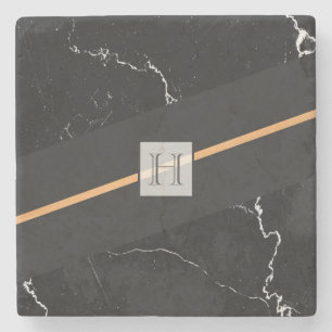 Schwarzer Marmor Steinuntersetzer