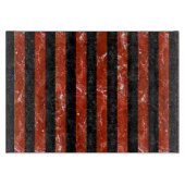 SCHWARZER MARMOR STRIPES1 U. ROTER MARMOR SCHNEIDEBRETT (Vorderseite)