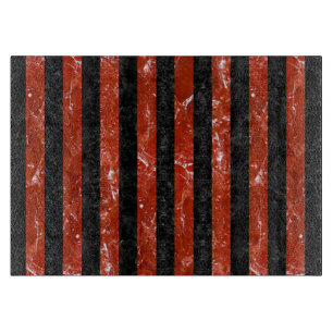 SCHWARZER MARMOR STRIPES1 U. ROTER MARMOR SCHNEIDEBRETT
