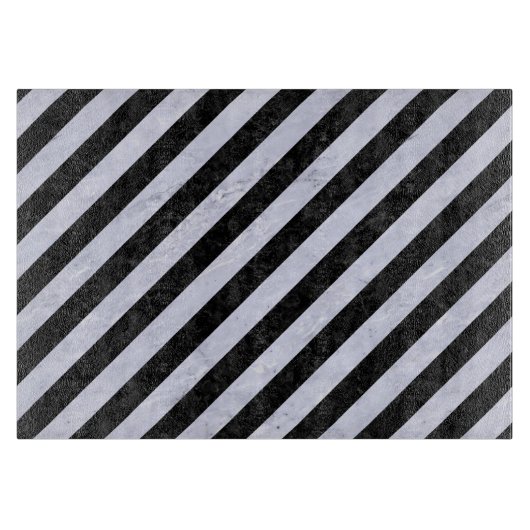 SCHWARZER MARMOR STRIPES3 U. WEISSER MARMOR SCHNEIDEBRETT (Vorderseite)