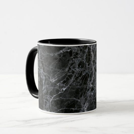 Schwarzer Marmor Tasse (Vorderseite Links)