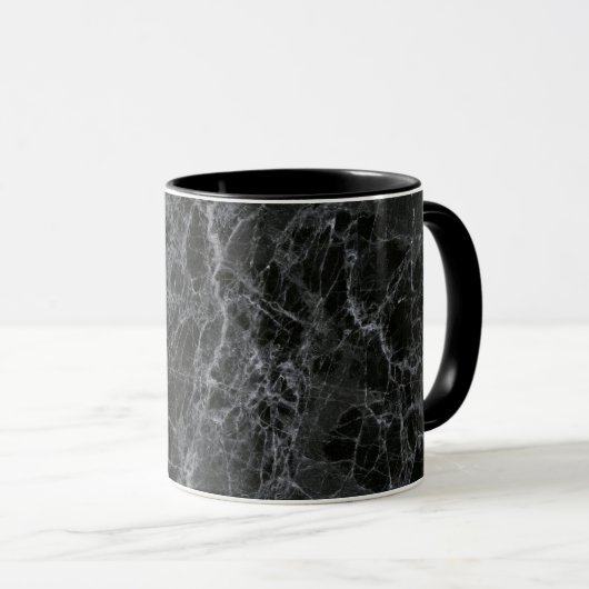 Schwarzer Marmor Tasse (VorderseiteRechts)