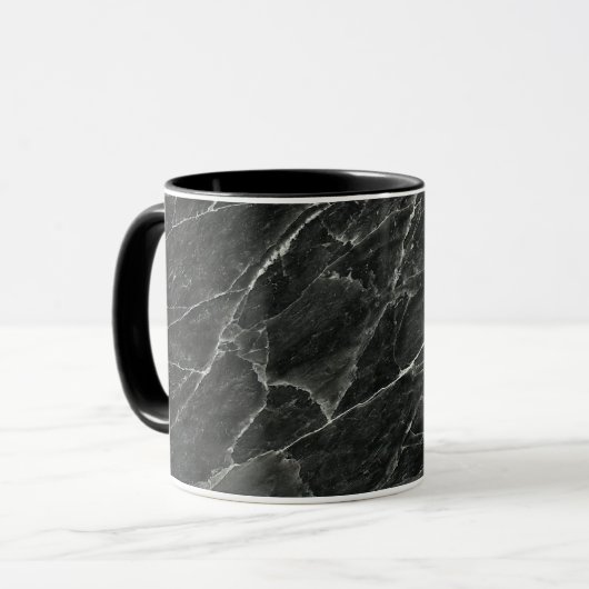 Schwarzer Marmor Tasse (Vorderseite Links)
