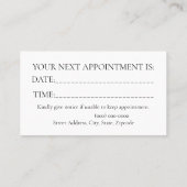 Schwarzer Marmor Terminkarte (Rückseite)