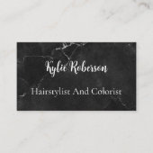 Schwarzer Marmor Terminkarte (Vorderseite)