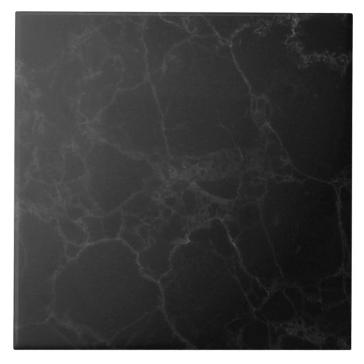 Schwarzer Marmor Textur Keramik Tile 10 cm Platz Fliese (Vorderseite)