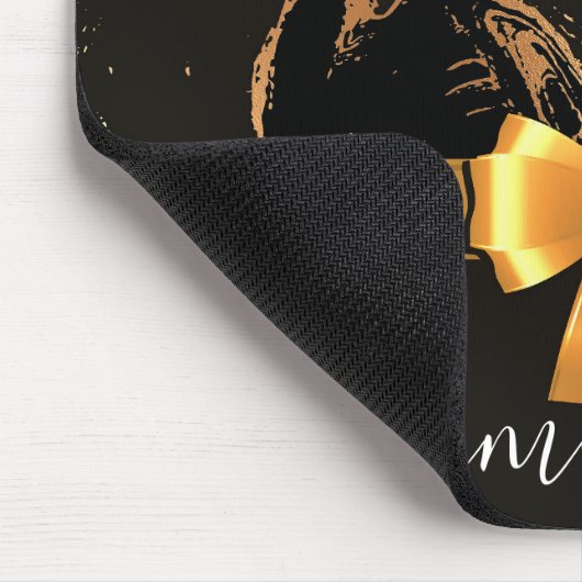 Schwarzer Marmor und Band Mousepad (Ecke)