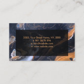 Schwarzer Marmor und Bronze Visitenkarte (Rückseite)