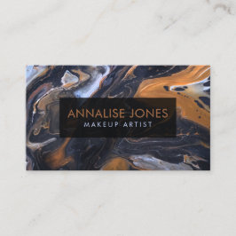 Schwarzer Marmor und Bronze Visitenkarte