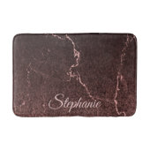 Schwarzer Marmor und Glitzer Badematte (Vorderseite)