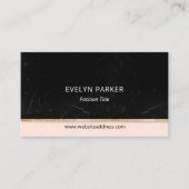 Schwarzer Marmor und Gold-Glitzer Visitenkarte (Vorderseite)