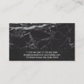 Schwarzer Marmor und Leder | Servieren des Platter Visitenkarte (Rückseite)
