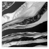 Schwarzer Marmor und Mutter der Perle Fliese (Vorderseite)