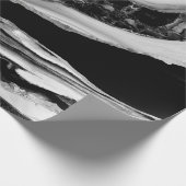 Schwarzer Marmor und Mutter der Perle Geschenkpapier (Ecke)