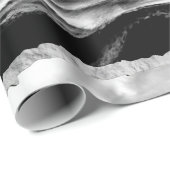 Schwarzer Marmor und Mutter der Perle Geschenkpapier (Rolleneckpunkt)