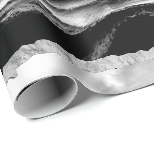Schwarzer Marmor und Mutter der Perle Geschenkpapier (Rolleneckpunkt)