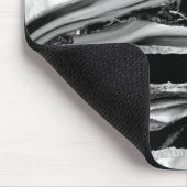 Schwarzer Marmor und Mutter der Perle Mousepad (Ecke)