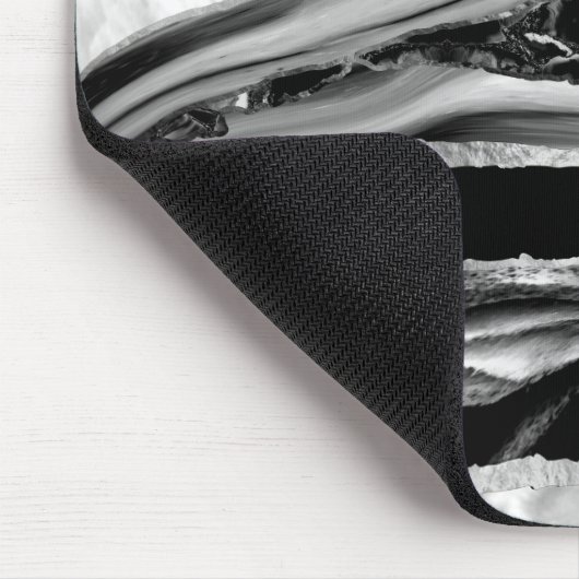 Schwarzer Marmor und Mutter der Perle Mousepad (Ecke)