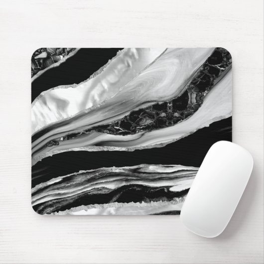 Schwarzer Marmor und Mutter der Perle Mousepad (Mit Mouse)