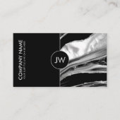 Schwarzer Marmor und Mutter der Perle Visitenkarte (Vorderseite)