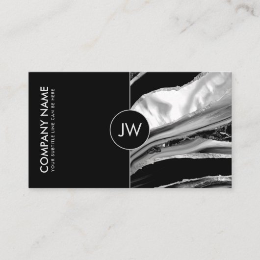 Schwarzer Marmor und Mutter der Perle Visitenkarte (Vorderseite)