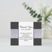 Schwarzer Marmor und Silber-Glitzer-Panel-Design Postkarte (Stehend Vorderseite)