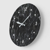 Schwarzer Marmor Veined mit grauen Große Wanduhr (Winkel)