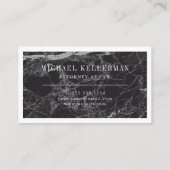 Schwarzer Marmor Visitenkarte (Rückseite)