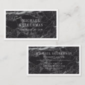 Schwarzer Marmor Visitenkarte (Vorne/Hinten)
