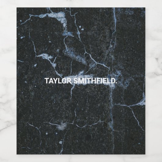 Schwarzer Marmor Weinetikett (Einzelnes Label)