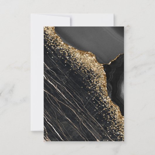 Schwarzer Marmor, Weinglas, Balloons, Ruhestand Einladung (Rückseite)