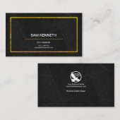 Schwarzer Marmorgoldfleck fasst CEO-Gründer ein Visitenkarte (Vorne/Hinten)