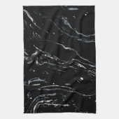 Schwarzer Marmorraum Handtuch (Vertikal)