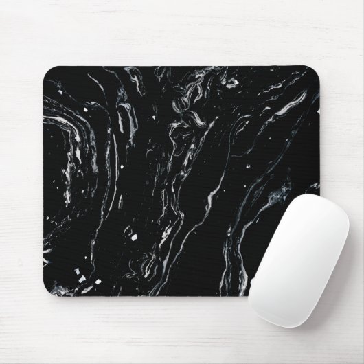 Schwarzer Marmorraum Mousepad (Mit Mouse)