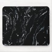 Schwarzer Marmorraum Mousepad (Vorne)