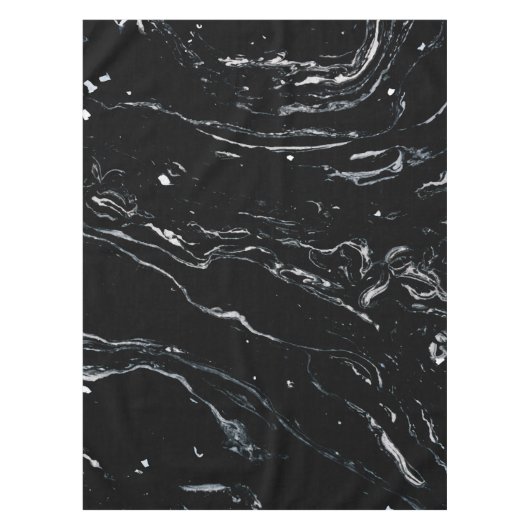 Schwarzer Marmorraum Tischdecke (Vorderseite)