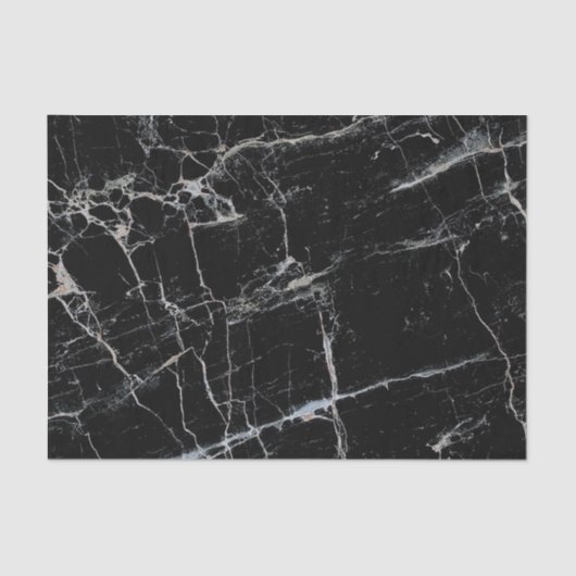 schwarzer Marmorstein Seidenpapier (Vorderseite)