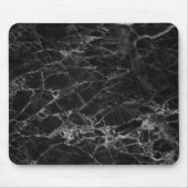 Schwarzer Marmorsteinlook Mousepad (Vorne)