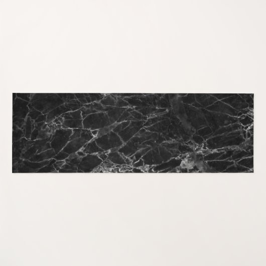 Schwarzer Marmorsteinlook Yogamatte (Vorderseite (Horizontal))