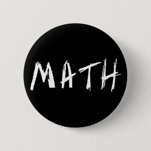 Schwarzer Mathe-Knopf Button (Vorderseite)