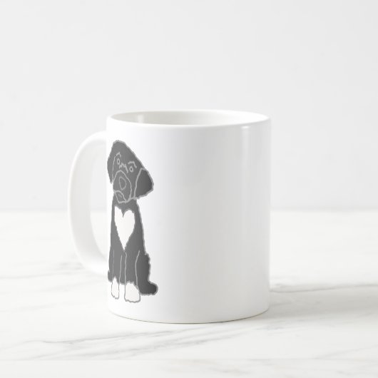 Schwarzer Meerwasserdock Kaffeetasse (Vorderseite Links)