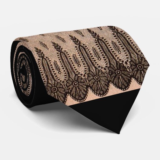 Schwarzer Mesh Krawatte (Gerollt)