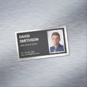 Schwarzer Mesh Silver Fossilienmuseum Anwesen Real Magnetische Visitenkarte (Beispiel)